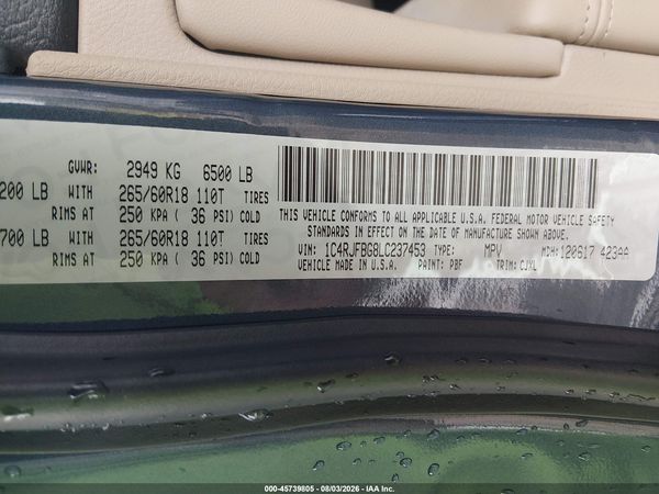 2020 JEEP GRAND CHEROKEE LIMITED 4X4