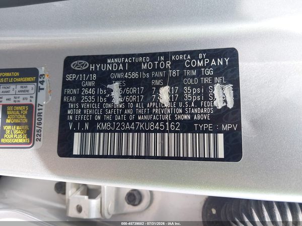 2019 HYUNDAI TUCSON SE