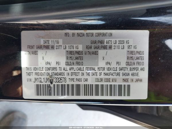 2018 MAZDA MAZDA6 SPORT