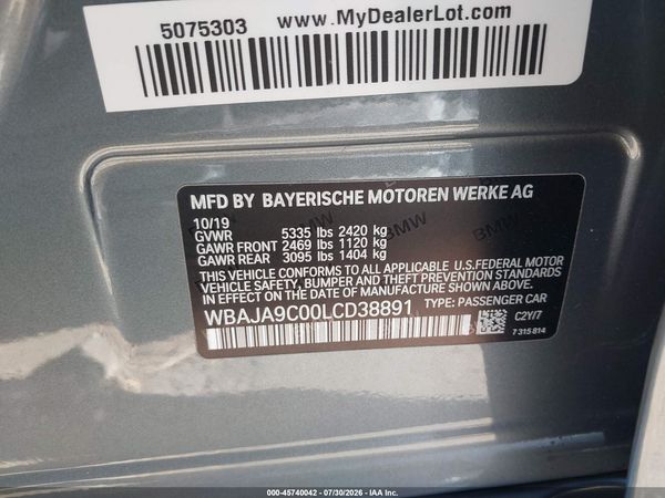 2020 BMW 5 SERIES 530E IPERFORMANCE