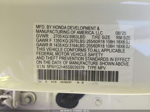 2025 HONDA PILOT EX-L