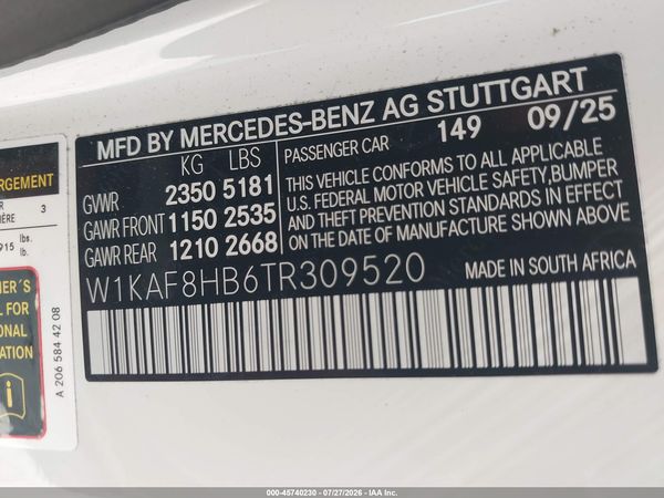 2026 MERCEDES-BENZ AMG C 43 4MATIC