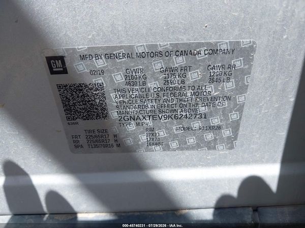 2019 CHEVROLET EQUINOX LT — I9
