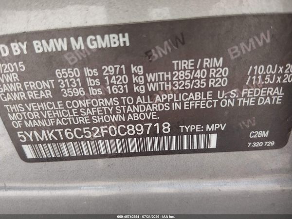 2015 BMW X5 M