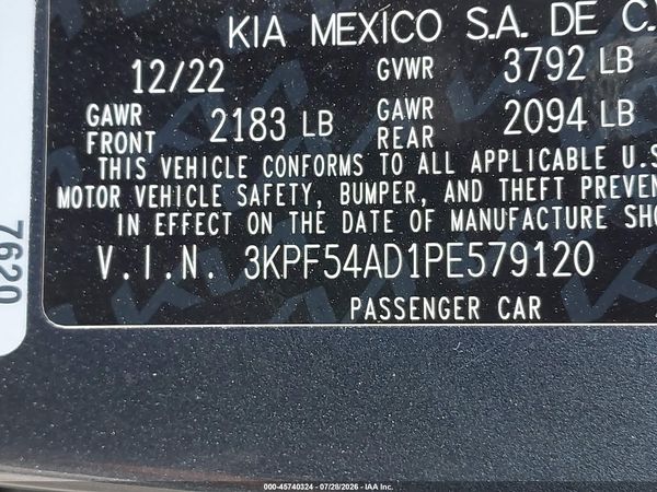 2023 KIA FORTE GT-LINE