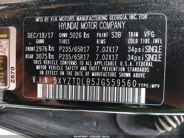 2018 HYUNDAI SANTA FE SPORT 2.4L