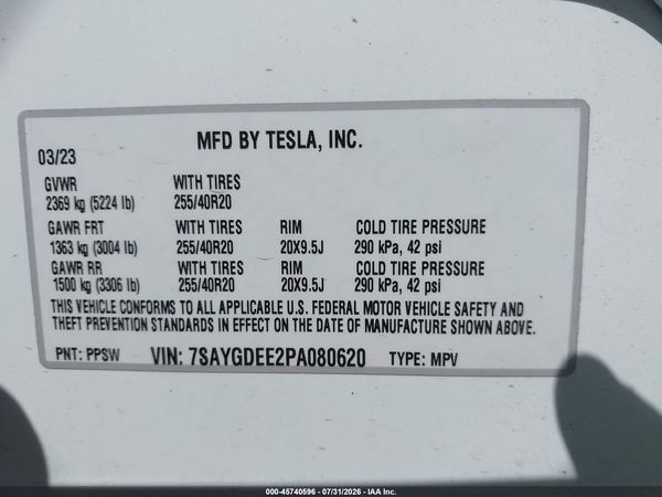 2023 TESLA MODEL Y