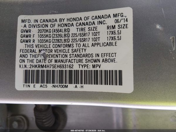 2014 HONDA CR-V EX-L