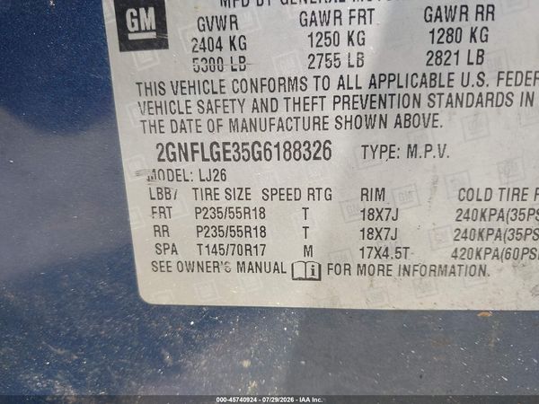 2016 CHEVROLET EQUINOX LTZ — I9
