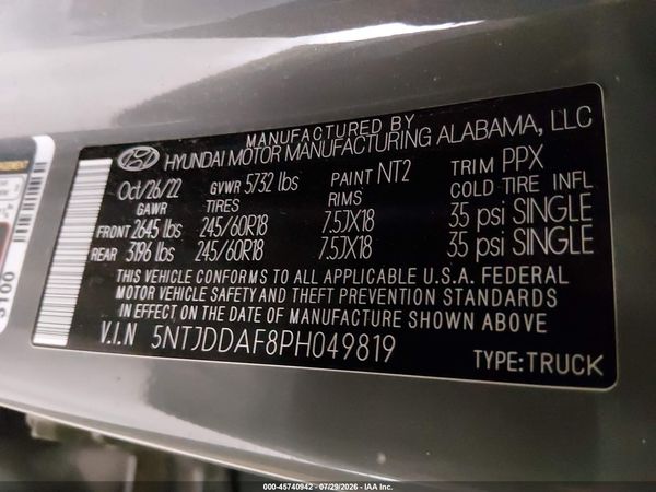 2023 HYUNDAI SANTA CRUZ SEL PREMIUM