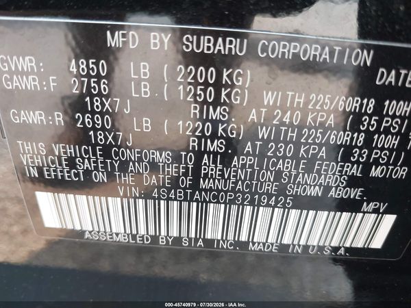 2023 SUBARU OUTBACK LIMITED — I9