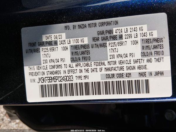 2023 MAZDA CX-5 2.5 S SELECT