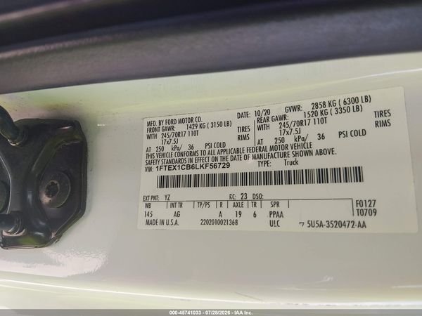 2020 FORD F-150 XL