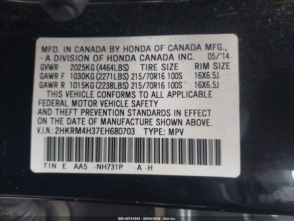 2014 HONDA CR-V LX