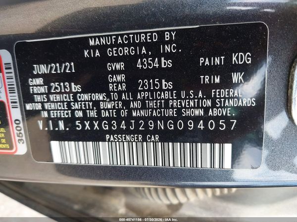 2022 KIA K5 EX