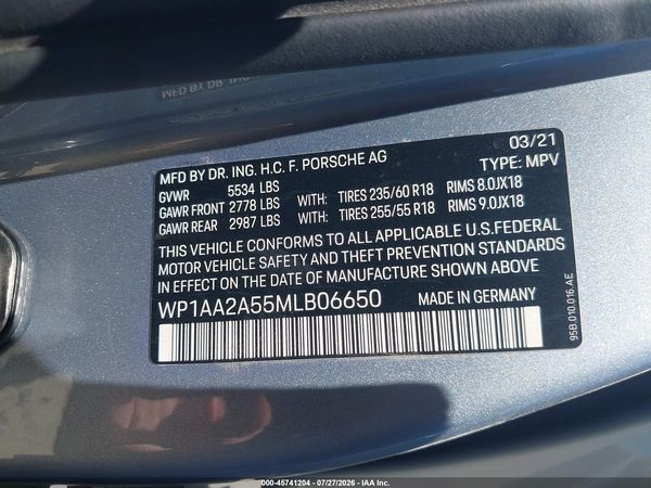 2021 PORSCHE MACAN Base