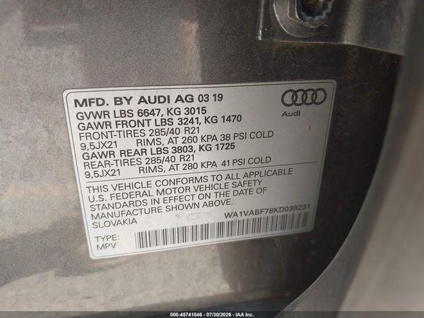 2019 AUDI Q7 55 PREMIUM