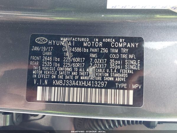 2017 HYUNDAI TUCSON SE