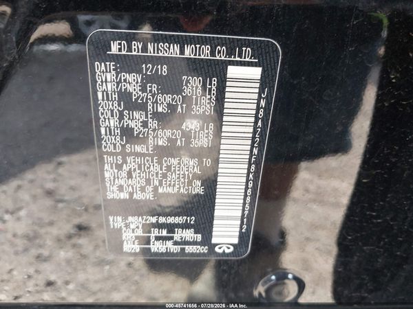 2019 INFINITI QX80 LUXE