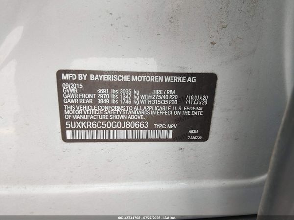 2016 BMW X5 XDRIVE50I