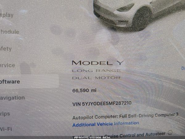2021 TESLA MODEL Y