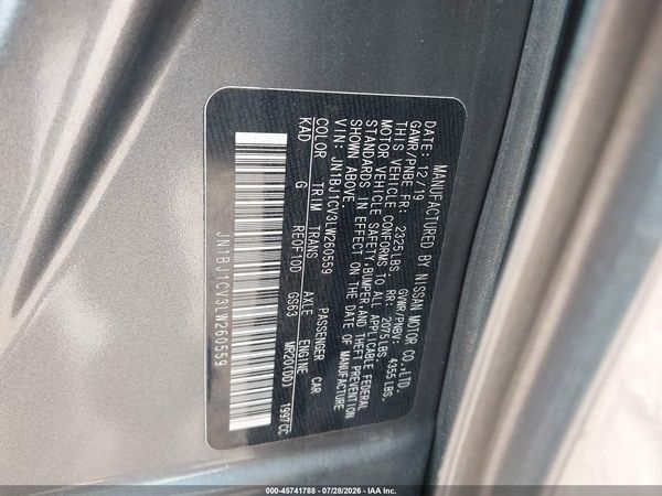 2020 NISSAN ROGUE SPORT S FWD XTRONIC CVT
