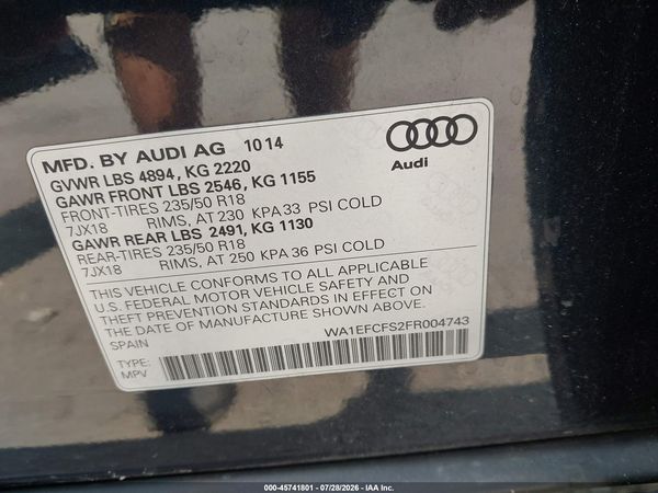 2015 AUDI Q3 2.0T PREMIUM PLUS