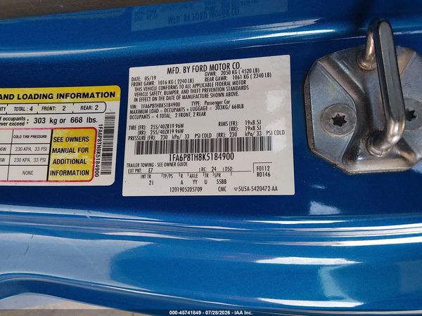 2019 FORD MUSTANG ECOBOOST
