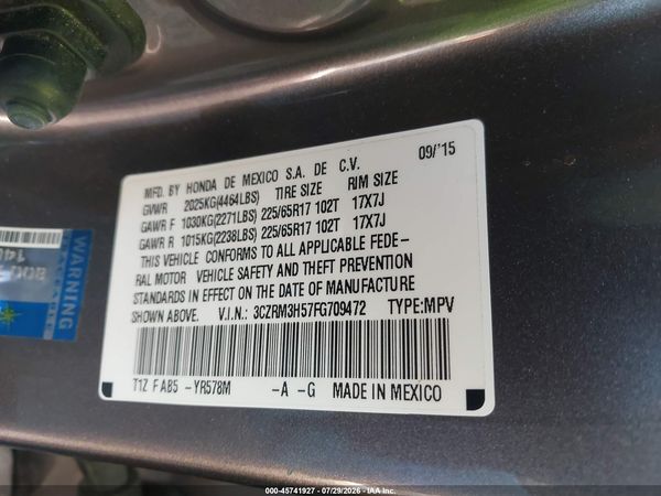 2015 HONDA CR-V EX
