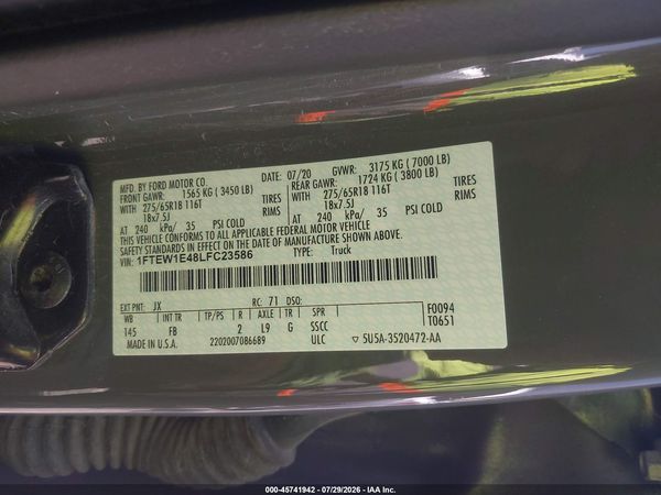 2020 FORD F-150 XLT