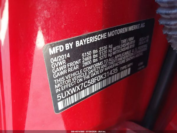 2015 BMW X3 XDRIVE35I