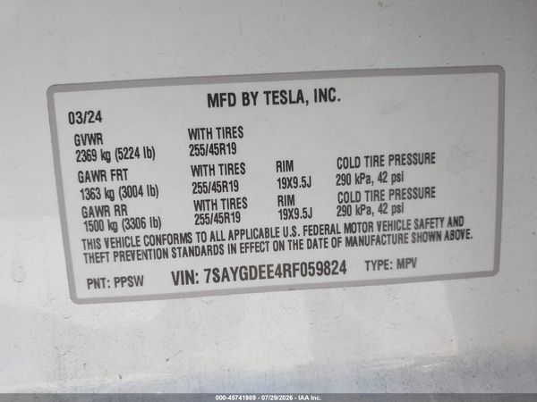 2024 TESLA MODEL Y