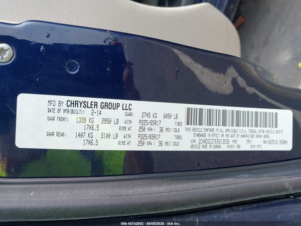 2014 DODGE GRAND CARAVAN SXT — I9