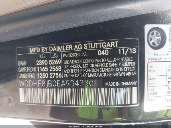 2014 MERCEDES-BENZ E 350 4MATIC