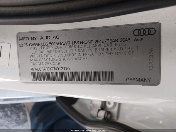 2016 AUDI A6 2.0T PREMIUM