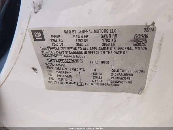 2014 CHEVROLET SILVERADO 1500 LTZ — I9
