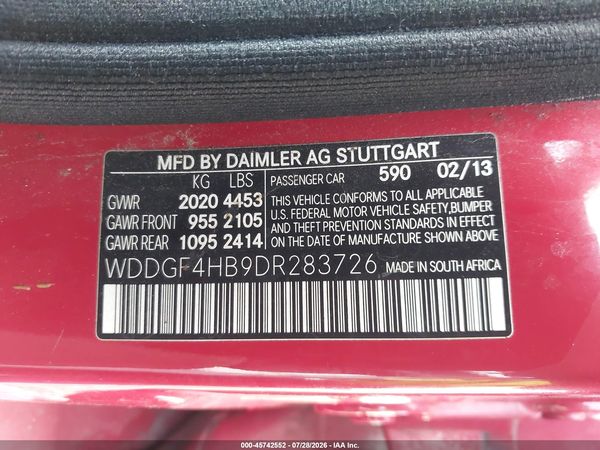 2013 MERCEDES-BENZ C 250 SPORT