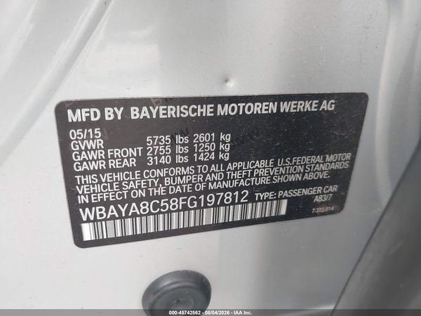 2015 BMW 750I 750i/Alpina B7