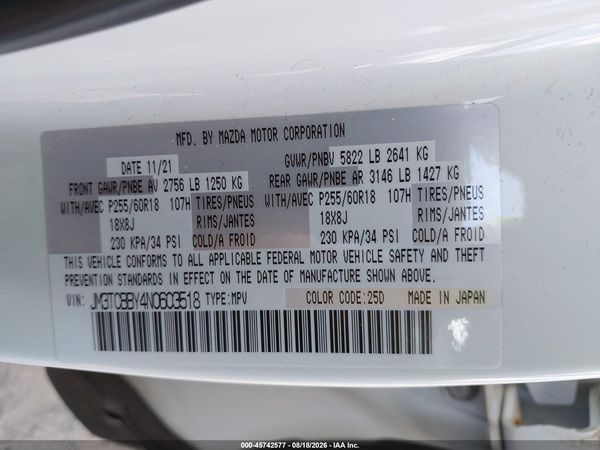 2022 MAZDA CX-9 SPORT