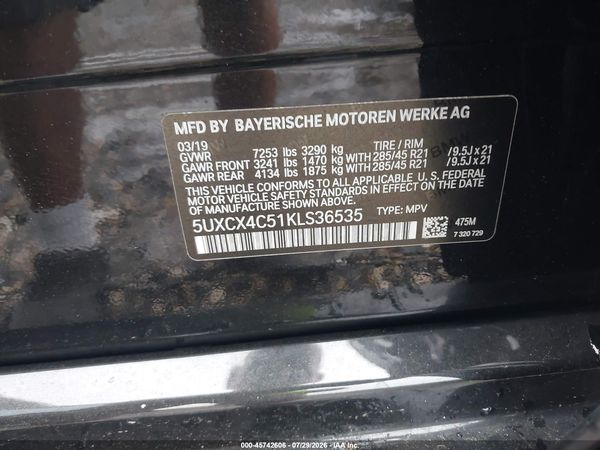 2019 BMW X7 XDRIVE50I