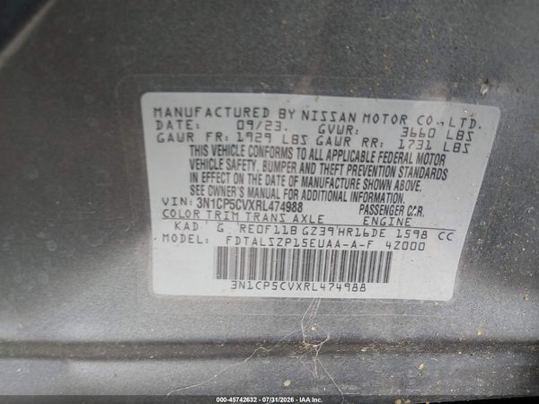 2024 NISSAN KICKS SV XTRONIC CVT — I9