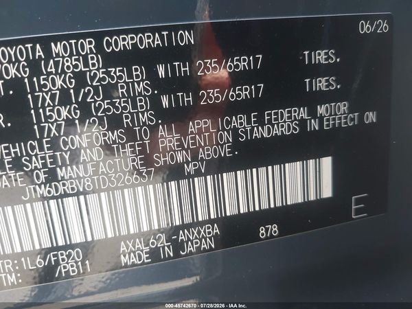 2026 TOYOTA RAV4 LE