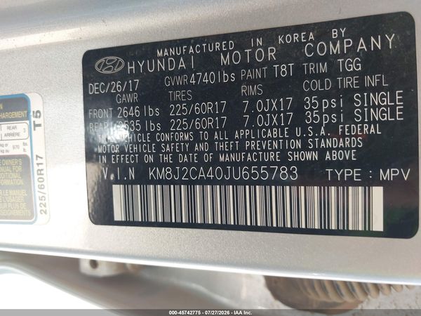 2018 HYUNDAI TUCSON SE