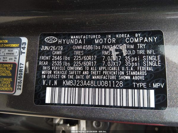 2020 HYUNDAI TUCSON SE