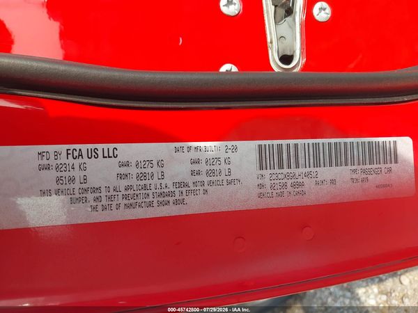 2020 DODGE CHARGER SXT RWD
