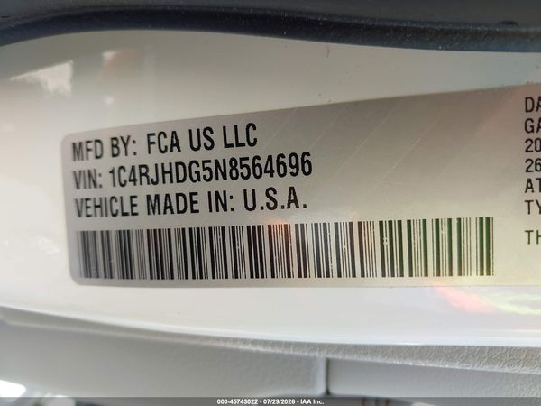 2022 JEEP GRAND CHEROKEE OVERLAND 4X4
