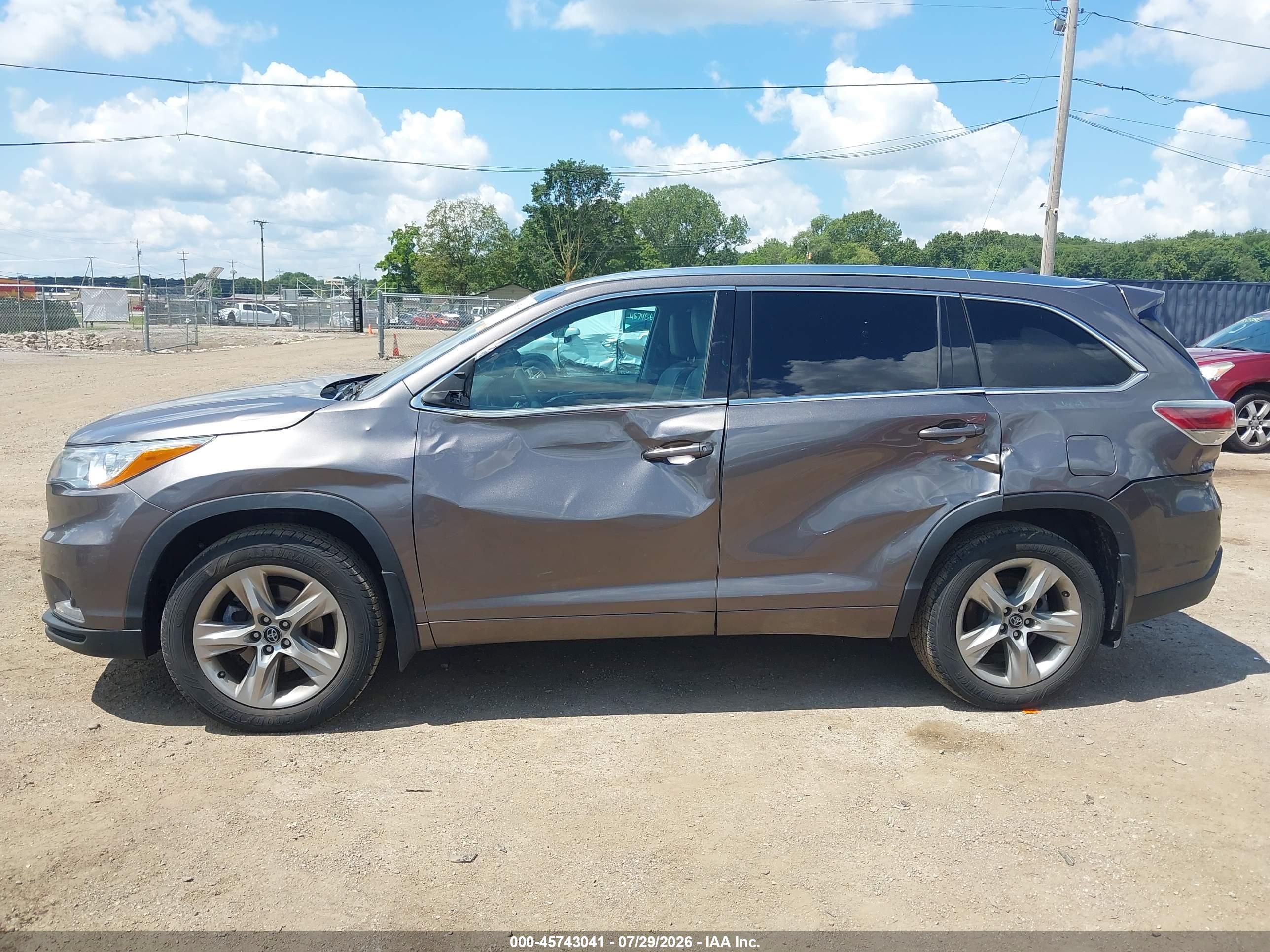 2016 TOYOTA HIGHLANDER LIMITED PLATINUM V6