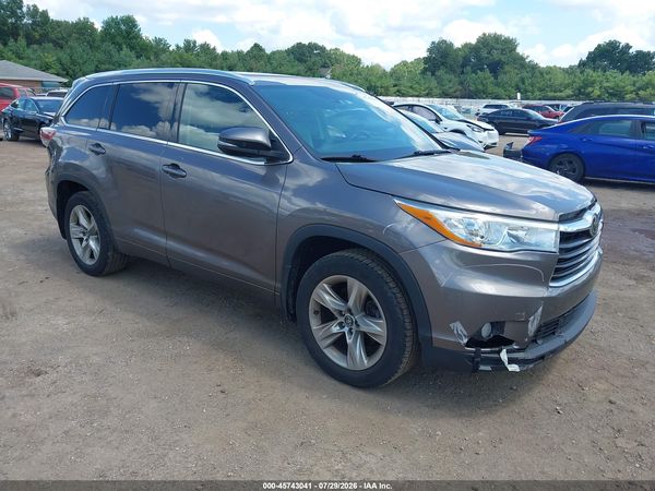 2016 TOYOTA HIGHLANDER LIMITED PLATINUM V6