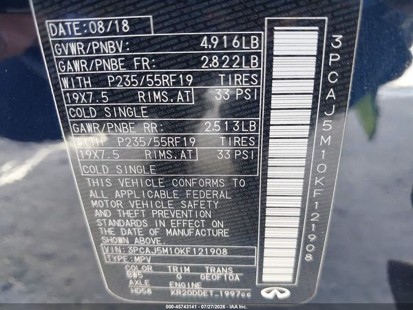 2019 INFINITI QX50 LUXE