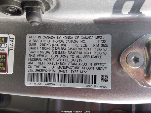 2021 HONDA CR-V AWD EX